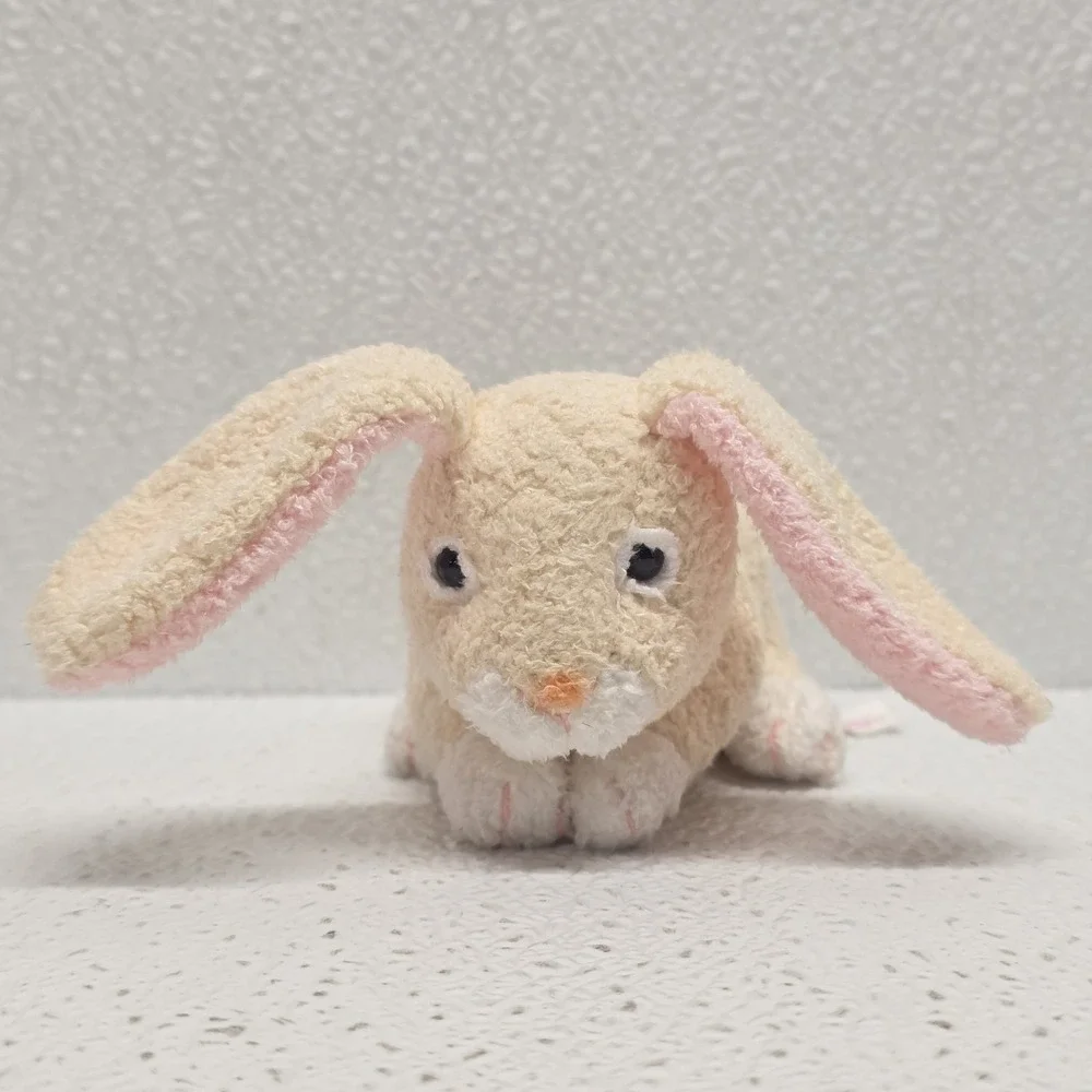 Russ Berrie Egbert White Cream Bunny Rabbit Mini Chamois 5